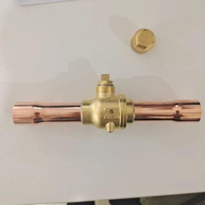 China Brass 3/8 Refrigeration Ball Valve Precision Adjustment DN4 Valve Two Handles For 0~4.5 MPa for sale