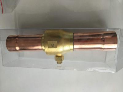 China Polished 1/4 Refrigeration Ball Valve For Cooling Brass Valve Straight Through Type for sale