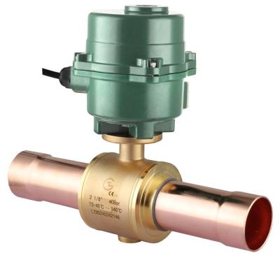 China CFC HCFC HFC Refrigeration Electric Ball Valve for -20C 120C Temperature Control for sale