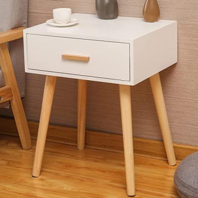 China (Height) Adjustable nightstand with drawer, medieval wooden nightstand for bedroom, small side table with storage space for sale