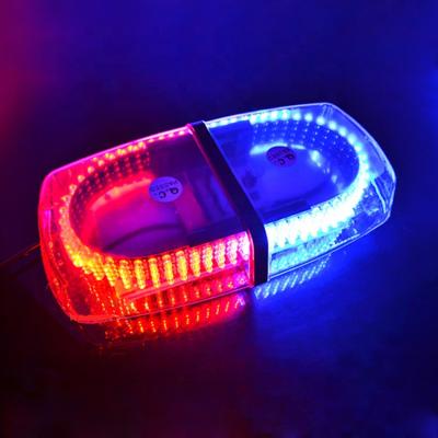 China 12 Inch 240LED Car Flashing Light Bar Police Roof Top Backup Warning Light Mini With Magnets for sale