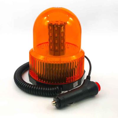 China 12V 24V 15cm*15cm*12cm Yellow Amber Blue Red Truck Beacon Lights Roof Rotating Magnetic Beacon Light for sale