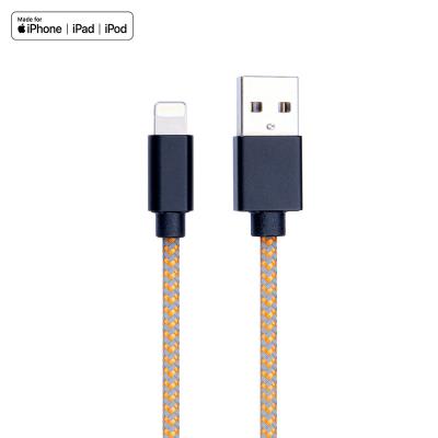 China Durable Nylon Braided 1M Colorful Usb Cable Fast Charging Data Line For Mobile Phone Charger Data Cable Nylon Braid for sale