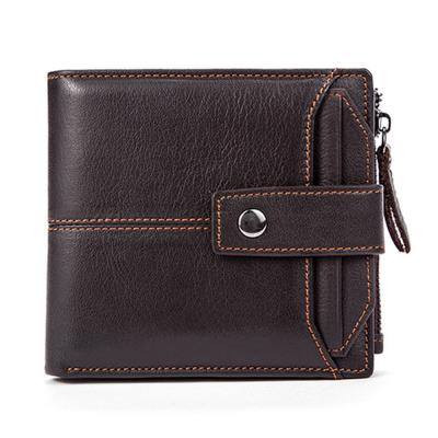 China FS2212 Anti Theft Drop Shipping Buckle Coin Pocket Wallet Wallet Genuine Leather for sale