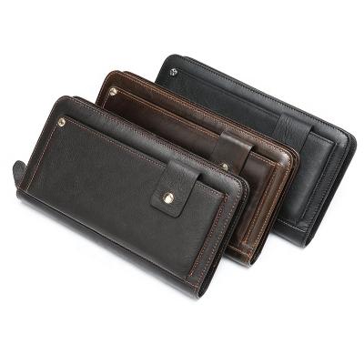 China FS2198 2019 Most Popular Men's Card Genuine Leather Wallet Anti-theft for sale