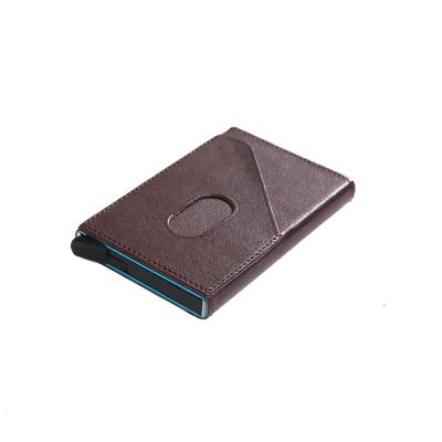 China FSC104 Wholesale Business Wallet Cowhide Shorts Clutch Black Genuine Leather Anti-theft Wallet Purse for sale