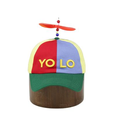 China JOINT Custom Kids High Level Logo Embroidery 6 Panel Funny 100% Cotton Baseball Cap for sale