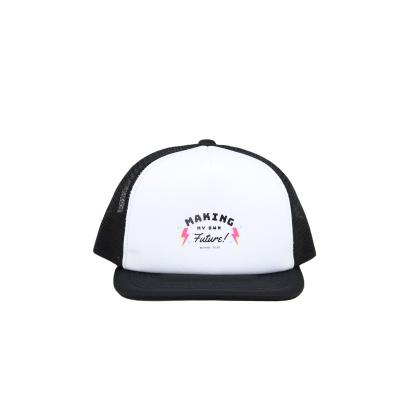 China Factory COMMON Custom Logo Contrast Black And White Color Baby Kid Children Snapback Hat for sale