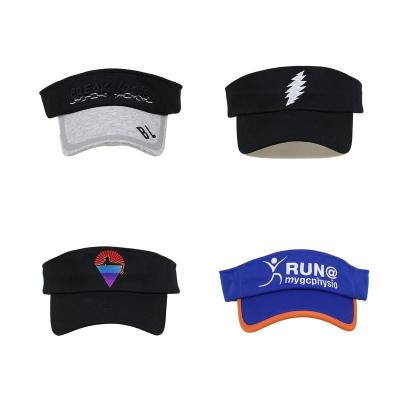 China Custom Picture Hot Sale Embroidery Logo Sunshade Protect Running Golf Visor Hat For Outdoor Jogger for sale