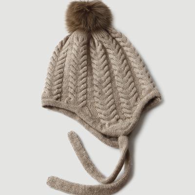 China Wholesale COMMON Women's Warm Wool Cashmere Brim Earflap Hat for sale