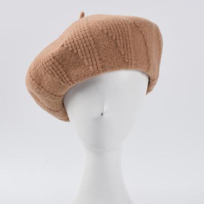 China Brown Woolen Winter Casual Hats Women Female Beret Wholesalers for sale