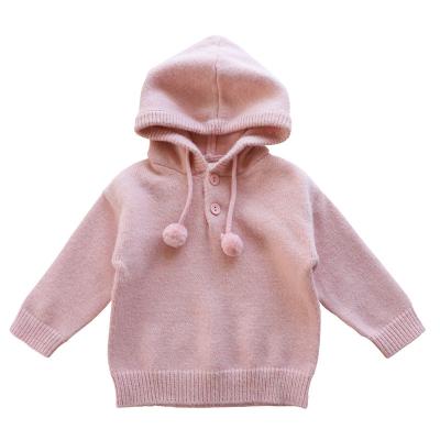 China New spring fashion girl hoodie 100% cotton sweater baby anti-shrink custom knit cardigan for sale