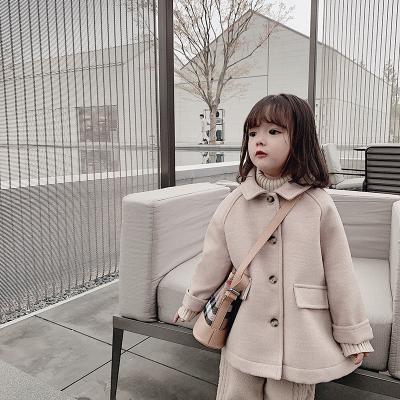 China Winter Reversible New Girls Coat Children's Woolen Clothing Thickened Warm Woolen Coat for sale