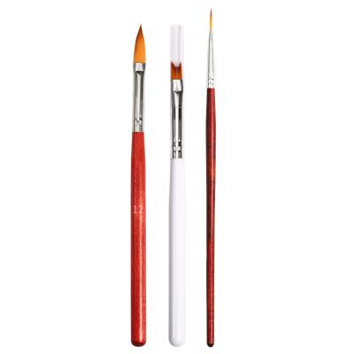 China Easy Apply 3 Pcs / Set Various Styles Drawing Pen Drawing Line Pen Small Brush Brush Nail Paint Brush for sale