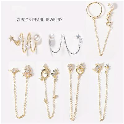 China Easy Apply Luxury Nail Art Zircon Jewelry Metallic Style Manicure Ensures Metal Gems Jewelry 3d Stones Nail Charms for sale