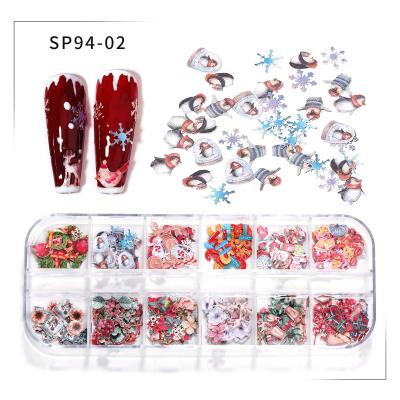 China Easy Apply Hot Sale Aurora Butterfly Flower Nail Sequins 3D Holographic Christmas Halloween Theme Nail Decoration for sale