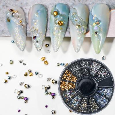 China Three-Dimensional Irregular Nail Art Decoration Aurora Shaped Crystal Stone Mixed Disc Non-toxic High-grade Jewelry for sale