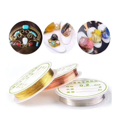 China Easy Apply Hot Sale Nail Stickers Set Metal Copper Wire Handmade Gold and Silver Wire Gold Wire 3d Nail Stickers Thread for sale