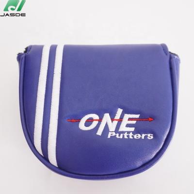 China Custom Logo Putter PU Embroidery Cover Golf Head Cover for sale