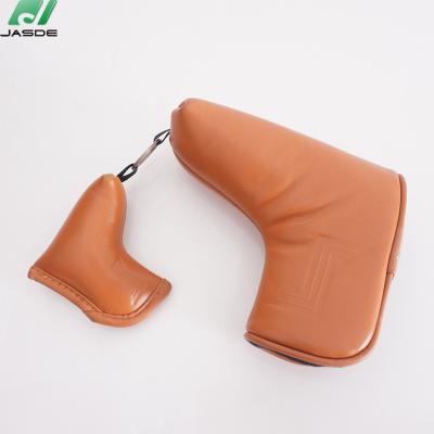 China PU Leather Full Grain Magnetic Closure Golf Blade Headcover Genuine Leather Putter for sale