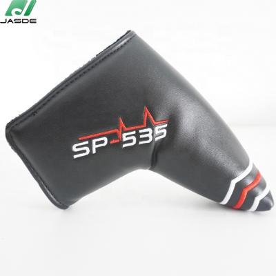 China OEM PU Leather Embroidery Golf Club Blade Headcover Golf Headcover Leather Putter for sale