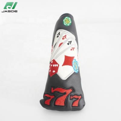 China Golf Club PU Leather Magnetic Putter Head Cover OEM OEM Head Cover Blade for sale