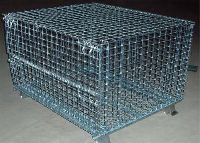 China Powder Painted Stackable Metal Cages Double Wire Welded Legs For Transport for sale