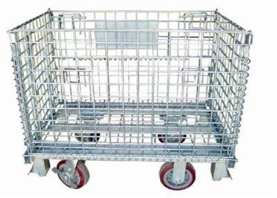 China Foldable Forklift Metal Pallet Cage Steel Q235 100-2000 Loading Anti Corrosion for sale