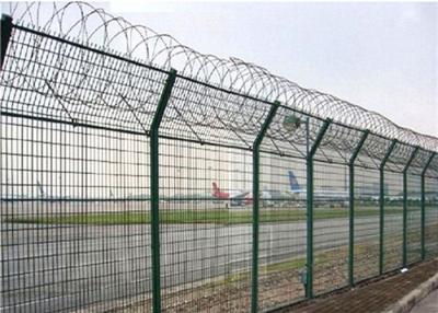 China Spiral Razor Airport Security Fence Powder Coated Metal Material Anti Acid Alkali for sale