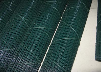 China 1 / 4 Green Pvc Coated Galvanised Steel Mesh , Metal Wire Mesh Plain Weave for sale