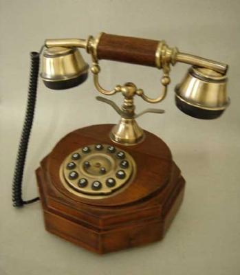 China Flower Telephone Network Telephone Network Thin Wall Mounted Telephone Hand Drawing Wooden Telephone for sale