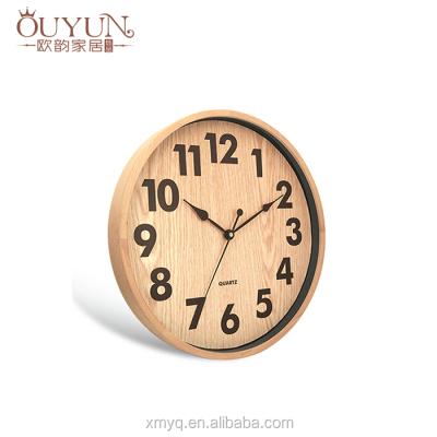 China Mordern Modern Simple Modern CE ROHS 12inch Natural Wood Wall Clock for sale