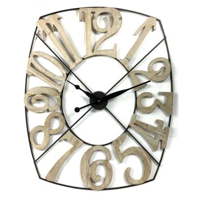 China Simple creative antique style 3D metal wall clock for home decoration for sale