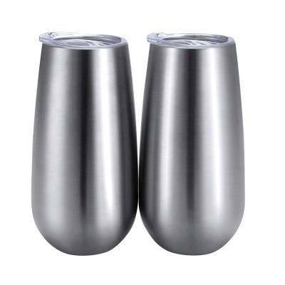 China Double Wall 6oz Stainless Steel Vacuum Wine Cup Wine Tumbler Egg Flask Viable Hot Selling Vacuum Mug for sale