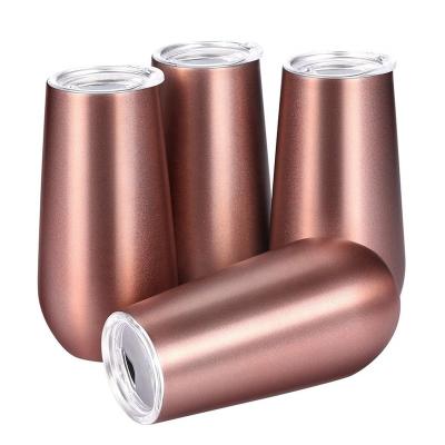 China Double Wall 304 Stainless Steel Wine Glass Tumbler Water Bottle Disposable Thermal Egg Flask for sale