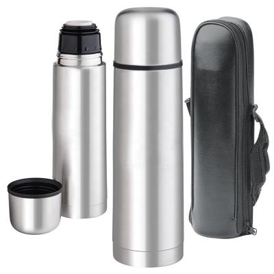 China Business 350ml Double Wall 18 Stainless Steel 8 Vacuum Flask With Leather Case, Water Bottle, Vacuum Cup for sale