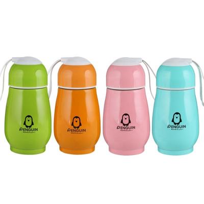 China Business Cute Mini Vacuum Insulated Stainless Steel Thermos Travel Tumblers Penguin Water Bottle For Kids for sale