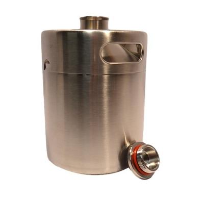 China Sustainable 2L Mini Keg Style Beer Shaker Stainless Steel Barrel for Beer and Water for sale