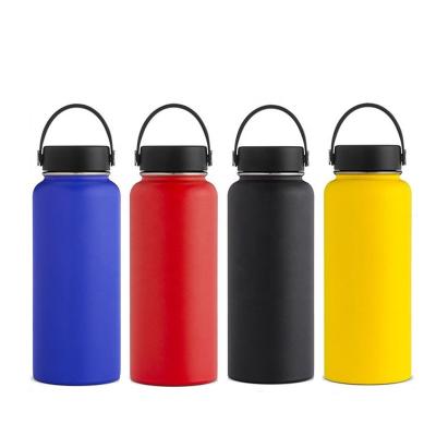 China 32oz 64oz Viable Vacuum Flask Insulated Stainless Steel Coffee Bottle Travel Water Bottle Powder Coating With Hydraulic Lid Thermos Flask for sale