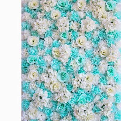 China Durable and natural touch flower wall wedding 40cm and 60cm artificial flower wall wholesale price for sale