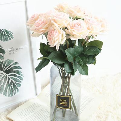 China Durable and natural artificial latex silk touch flower rose flower for home decoration real touch flower for sale