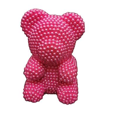 China Party decoration luxury pearl bear for festival decoration pear teddy bear natural good quality wholesale price for sale