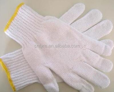 China Cotton /polyester natural color working knitted cotton glove china fabrication for sale