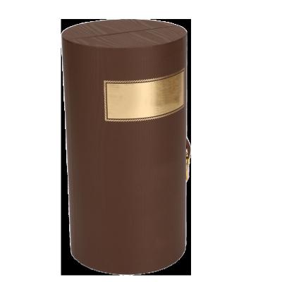 China Handmade Luxury Custom Packing Paper Box High Quality Logo Cardboard Paper Cylinder Tube Wine Box Packaging with Gold Metal Lock for sale