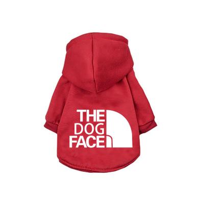 China Sustainable Wholesale Luxury Branded Dog Clothes Sweater Dog Face Jacket Hoodie For Pet for sale