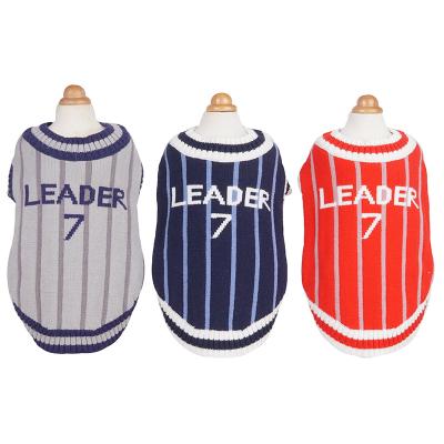 China 2021 Viable Wholesale Baseball Sports Sweater Winter Leisure Dog Vest Fabrics for sale