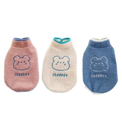 China Wholesale Autumn And Winter New Arrival Viable Pet Clothes Dog Coat Fashion Teddy Fleece Warm Soft Pets Vest Jacket Factory OEM Custom for sale