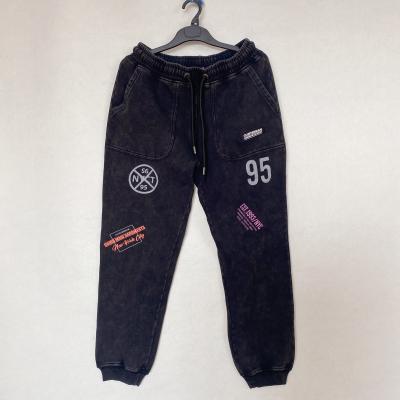 China Custom Vintage Loose Workout Anti-wrinkle Logo Pants Thermal Sweatpants Men Unisex Sportswear Fleece Joggers for sale