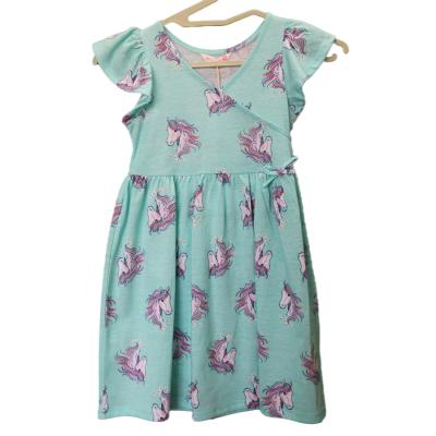 China 2021 summer boutique clothing floral print baby quirk washable sleeveless customized dresses for girls for sale