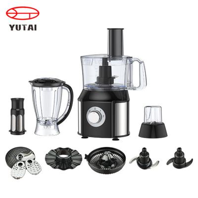 China Easy to clean base and jar Multifunction 10 In 1 Electric Kitchen Appliances Blender chopper Food Processor for Chopping Slicing for sale